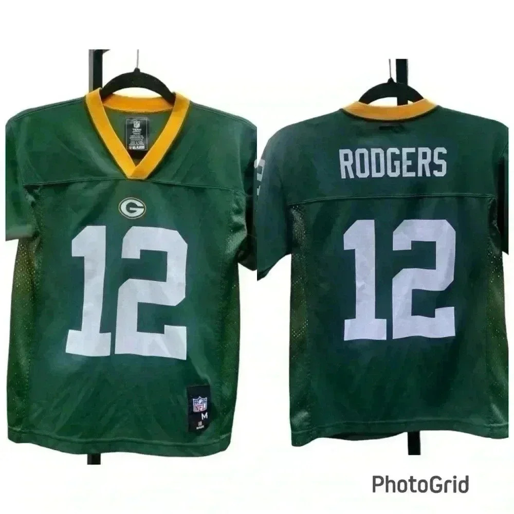 NFL‎ Team Apparel Packers Aaron Rodgers Youth size Medium 10/12 Football Jersey